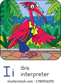 Ibis interpreter Funny animals and professions ABC