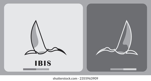 Ibis vector logo with minimalistic design