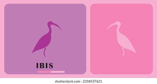Ibis vector logo with minimalistic design