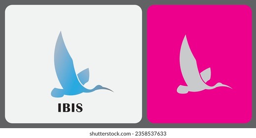 Ibis vector logo with minimalistic design