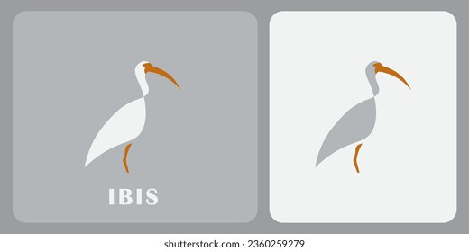 Logo vectorial Ibis con diseño minimalista