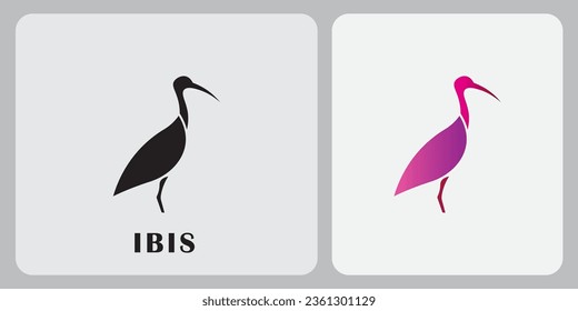 Ibis vector logo with minimalistic design
