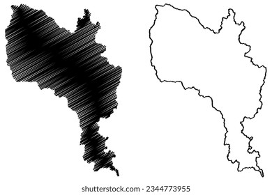 Mapa de ilustraciones vectoriales del municipio de Ibitirama (estado de Espírito Santo), Municipios del Brasil, República Federativa del Brasil, dibujo de dibujos animados Mapa de Ibitirama