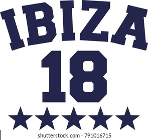 Ibiza 18 with blue stars