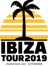 Ibiza 19 with palm tree in number