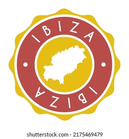 Ibiza, Balearic Islands, Spain Badge Map Vector Seal Vector Sign. National Symbol Country Stamp Design Icon Label. 