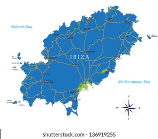 1,189 Ibiza map Images, Stock Photos & Vectors | Shutterstock