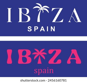 ibiza spain blue graphic design print slogan