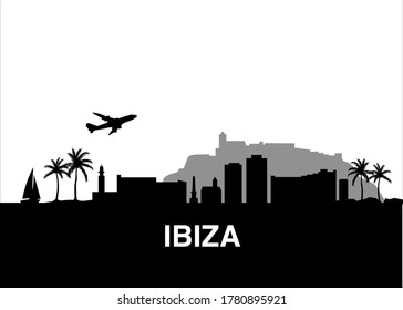 Ibiza Spain Island Skyline Landscape