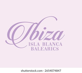 ibiza sol ilha solo Espanha ilhas script bordado encaracolado slogan lettering Varsity University EUA equipe College Campus University Camiseta Gráfico Logo moda Trending Apparel Bonito Emblem suéter
