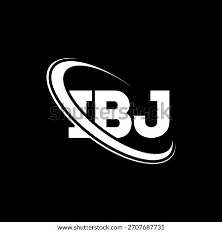 IBJ logo. IBJ letter. IBJ letter logo design. Intitials IBJ logo linked with circle and uppercase monogram logo. IBJ-typography for technology, business and real estate brand.