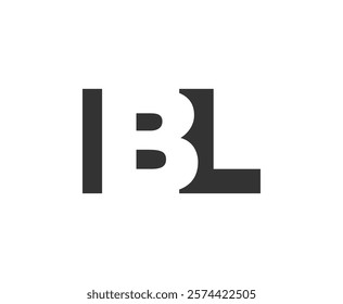 IBL logo design. Initial letter I B L bold font style for tech startups, consulting, corporate branding. Creative company name, headlines typography identity, trendy logotype. Vector illustration.