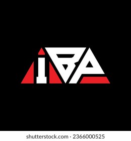 IBP triangle letter logo design with triangle shape. IBP triangle logo design monogram. IBP triangle vector logo template with red color. IBP triangular logo Simple, Elegant, and Luxurious design.