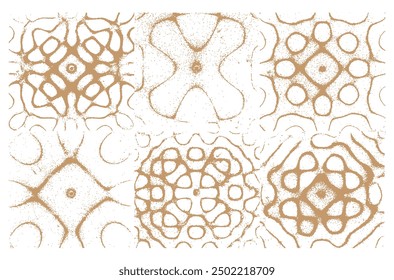 Schwingung des Schalls auf dem Sand. Chladni-Zahlen. Physische Effekte von Schallwellen oder der Wissenschaft.
