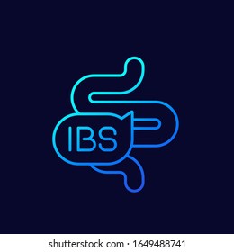 IBS Icon, Irritable Bowel Syndrome, Linear Design