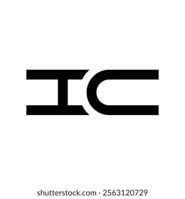 ic abstract alphabet font initial simple vector logo design