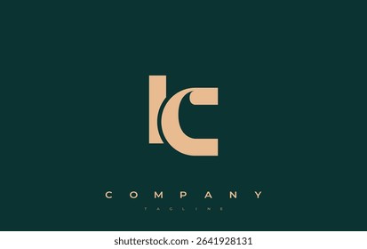 IC Abstract Geometric Logo Design. Modern and elegant logo design with simplistic typography elements, showcasing branding excellence.