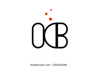 IC I C black white red dots alphabet letter combination suitable as a logo icon design for a company or business