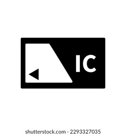 IC-Kartensymbol. kontaktlose Zahlungsmethode. Vektorgrafik.