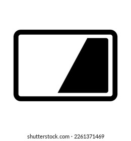 IC card silhouette icon. Smart card. Chip card. Vector.