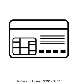 IC chip and credit card icon. Method of payment. Vector.