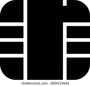 Ic Chip Isolated Vector Illustration.