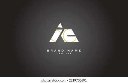 IC, CI, Abstract initial monogram letter alphabet logo design