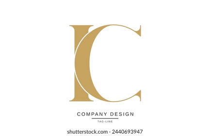 Icône IC, CI Abstract Lettres Logo Monogramme Conception