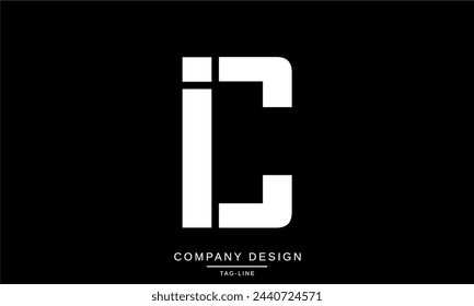 Icône IC, CI Abstract Lettres Logo Monogramme Conception