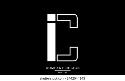 Icône IC, CI Abstract Lettres Logo Monogramme Conception