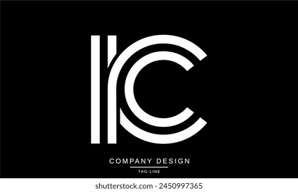 IC, CI Letras Abstractas Logo Monograma Diseño Fuente Icono