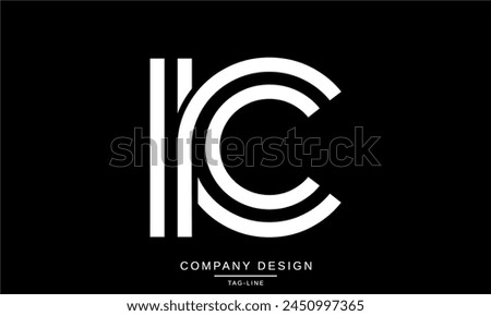 IC, CI Abstract Letters Logo Monogram Design Font Icon