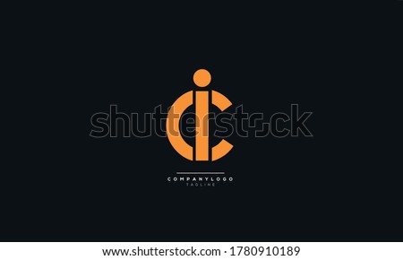 ic ci Letter Business Logo Design Alphabet Icon Vector Symbol