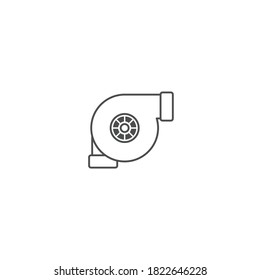 IC Engine Turbocharger Icon . Vector . EPS 10