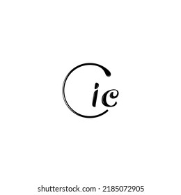 Diseño de logotipo inicial de moda IC en un diseño profesional de alta calidad que se imprimirá en cualquier medio de impresión