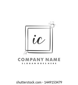 IC Initial beauty monogram logo vector