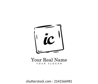 IC Initial Beauty-Monogramm-Logo, Vektorgrafik