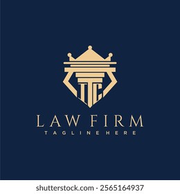 IC initial monogram logo for lawfirm vector design