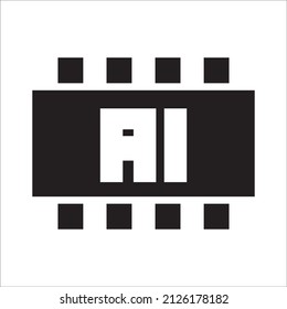 Icono IC o circuito integrado, mejor utilizado para banner o aplicación, con forma simple y formato de archivo eps 10