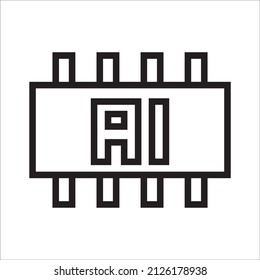 IC or integrated Circuit icon, best used for banner or application, with simple shape and eps 10 file format