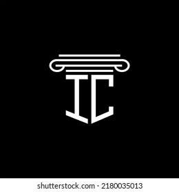 IC letter logo creative design with vector graphic