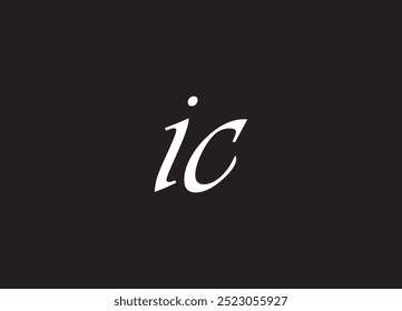Logotipo de la letra del IC y diseño inicial del logotipo