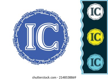 IC letter new logo and icon design template