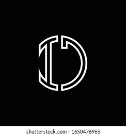 IC monogram Logo Circle Bänder-Design-Design-Vorlage