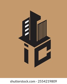 ic real state hexagon  vector letter logo