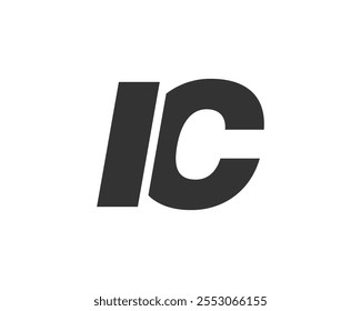 IC Techno Editable Font Logo For Corporate Branding. Bold, Futuristic Design With Unique Typographic Ideas. Minimal Custom Type And Dynamic Letter Variations For Promotion, Printing, And Book Titles