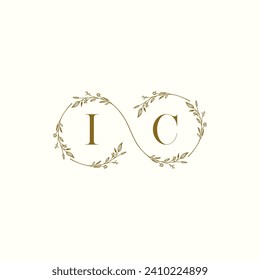 IC wedding infinity in elegant monogram with high quality professional design that will print well