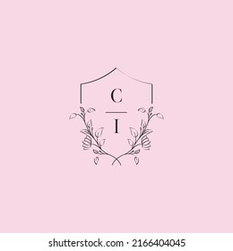 IC wedding logo letters in high quality professional design that will print well across any print media