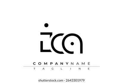 ICA abstract letter design. Modern Business Logo Design With Abstract Typography and Contemporary Style