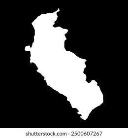Ica map, region in Peru. Vector Illustration.